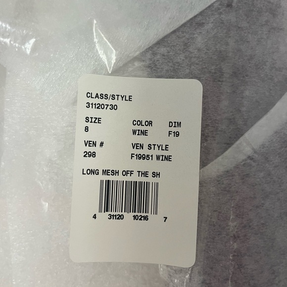 Brand New David’s Bridal Off the Shoulder Dress - Wine/Size 8 - Picture 6 of 7